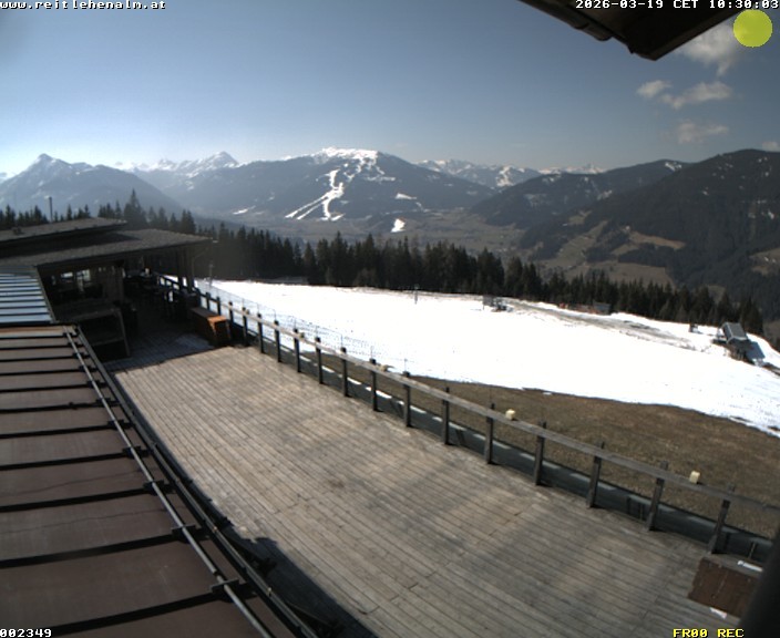 Archived image Webcam mountain restaurant Reitlehen Alm, Monte Popolo in Eben/Pongau