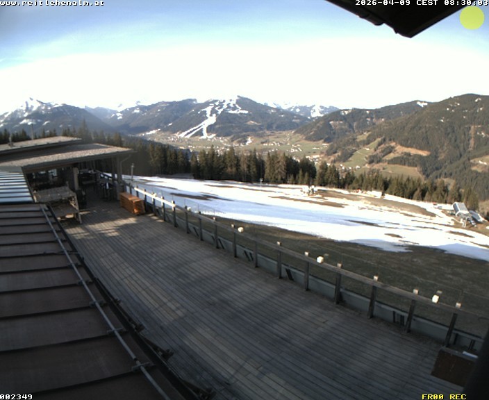 Archived image Webcam mountain restaurant Reitlehen Alm, Monte Popolo in Eben/Pongau