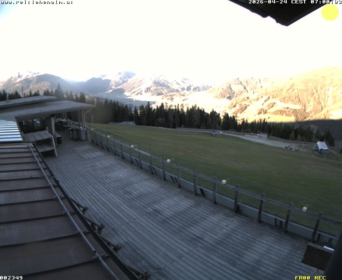 Archived image Webcam mountain restaurant Reitlehen Alm, Monte Popolo in Eben/Pongau