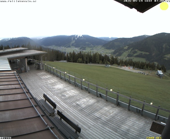 Archived image Webcam mountain restaurant Reitlehen Alm, Monte Popolo in Eben/Pongau