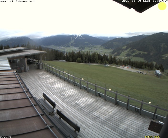Archived image Webcam mountain restaurant Reitlehen Alm, Monte Popolo in Eben/Pongau