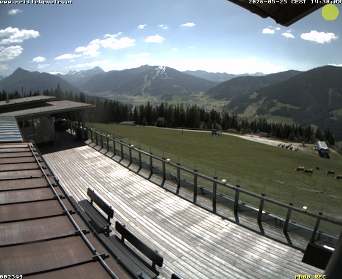 Archived image Webcam mountain restaurant Reitlehen Alm, Monte Popolo in Eben/Pongau