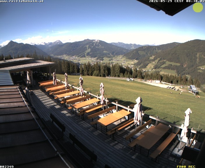 Archived image Webcam mountain restaurant Reitlehen Alm, Monte Popolo in Eben/Pongau