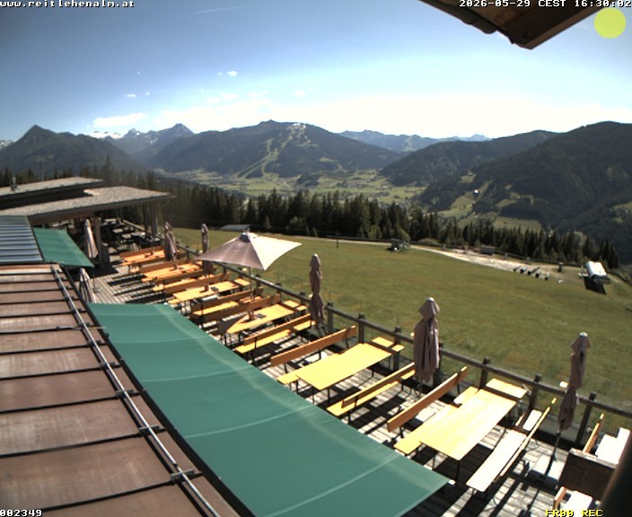 Archived image Webcam mountain restaurant Reitlehen Alm, Monte Popolo in Eben/Pongau