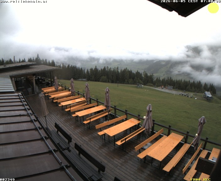 Archived image Webcam mountain restaurant Reitlehen Alm, Monte Popolo in Eben/Pongau