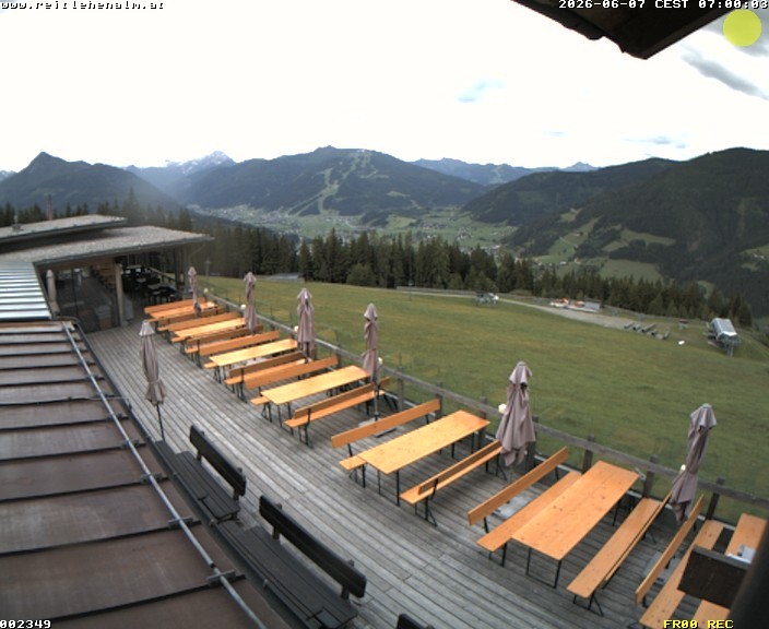 Archived image Webcam mountain restaurant Reitlehen Alm, Monte Popolo in Eben/Pongau