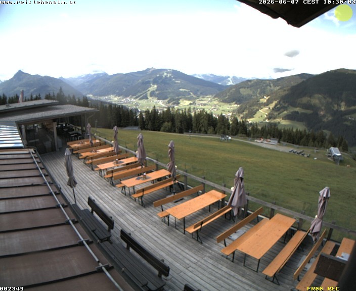 Archived image Webcam mountain restaurant Reitlehen Alm, Monte Popolo in Eben/Pongau