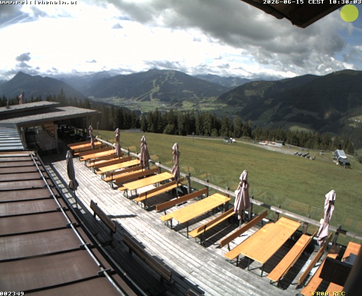 Archived image Webcam mountain restaurant Reitlehen Alm, Monte Popolo in Eben/Pongau