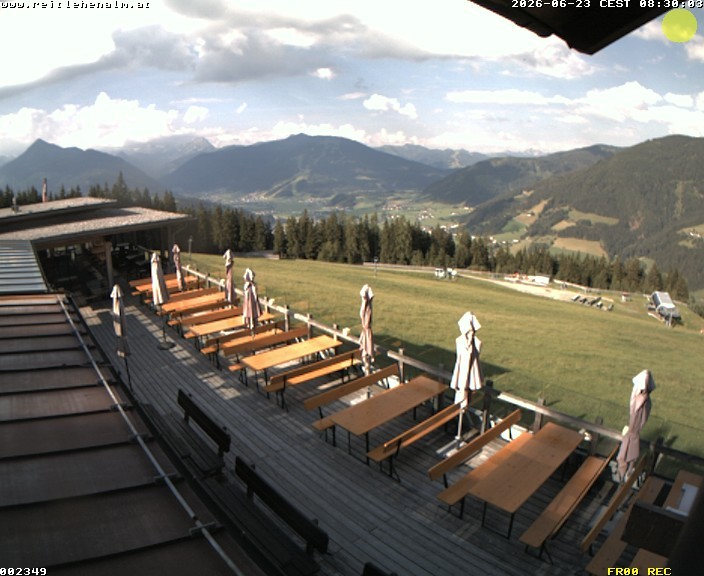 Archived image Webcam mountain restaurant Reitlehen Alm, Monte Popolo in Eben/Pongau