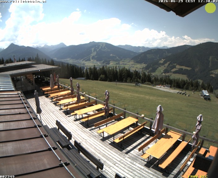 Archived image Webcam mountain restaurant Reitlehen Alm, Monte Popolo in Eben/Pongau