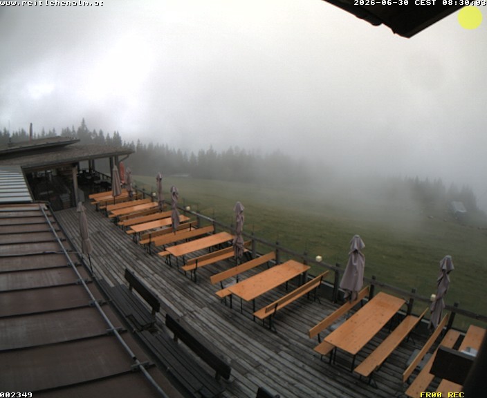 Archived image Webcam mountain restaurant Reitlehen Alm, Monte Popolo in Eben/Pongau