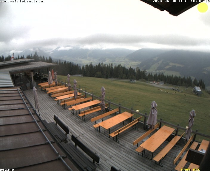 Archived image Webcam mountain restaurant Reitlehen Alm, Monte Popolo in Eben/Pongau