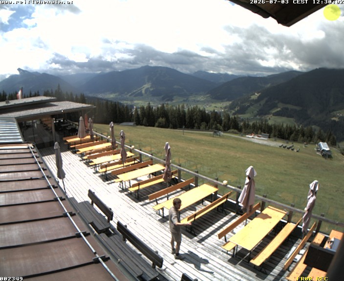 Archived image Webcam mountain restaurant Reitlehen Alm, Monte Popolo in Eben/Pongau