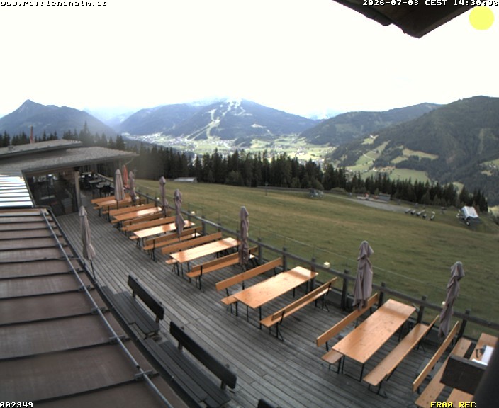 Archived image Webcam mountain restaurant Reitlehen Alm, Monte Popolo in Eben/Pongau