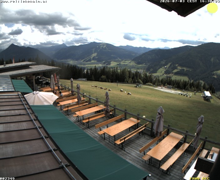 Archived image Webcam mountain restaurant Reitlehen Alm, Monte Popolo in Eben/Pongau