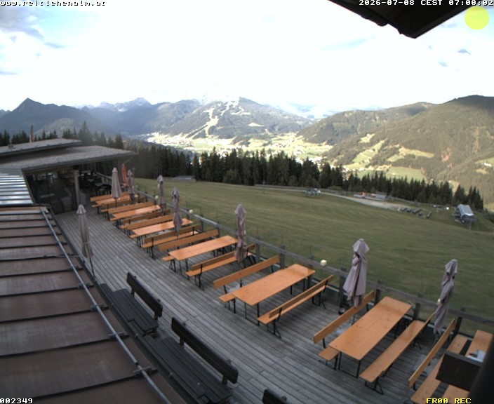 Archived image Webcam mountain restaurant Reitlehen Alm, Monte Popolo in Eben/Pongau