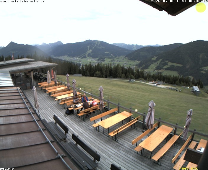 Archived image Webcam mountain restaurant Reitlehen Alm, Monte Popolo in Eben/Pongau
