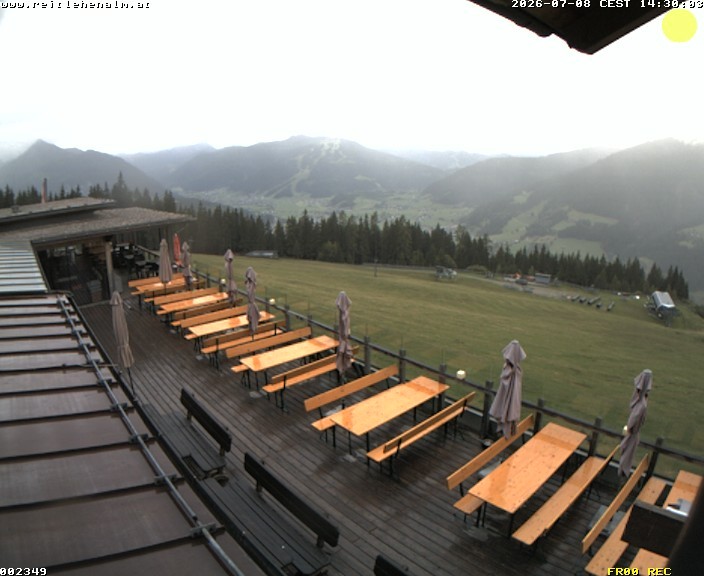 Archived image Webcam mountain restaurant Reitlehen Alm, Monte Popolo in Eben/Pongau