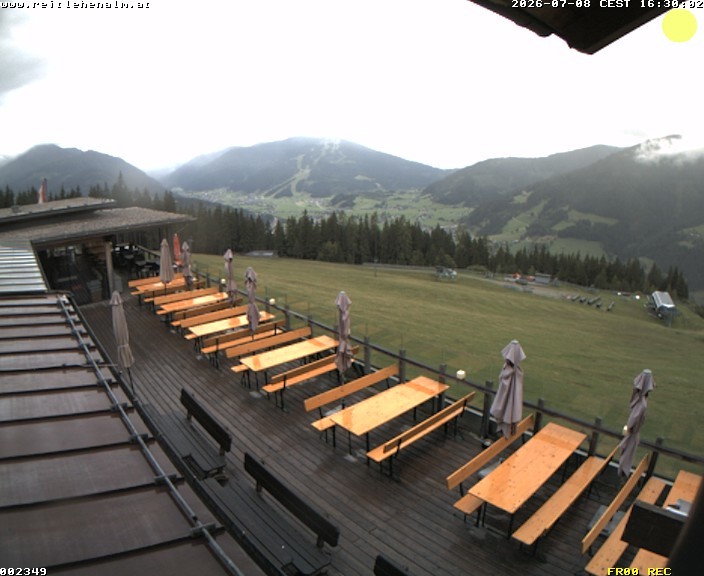 Archived image Webcam mountain restaurant Reitlehen Alm, Monte Popolo in Eben/Pongau