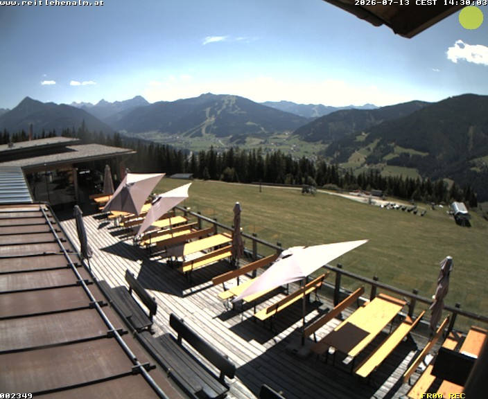 Archived image Webcam mountain restaurant Reitlehen Alm, Monte Popolo in Eben/Pongau