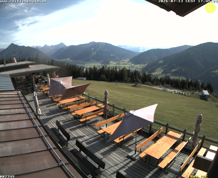 Archived image Webcam mountain restaurant Reitlehen Alm, Monte Popolo in Eben/Pongau