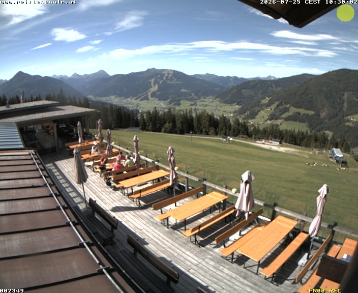 Archived image Webcam mountain restaurant Reitlehen Alm, Monte Popolo in Eben/Pongau