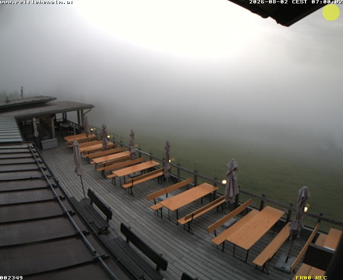 Archived image Webcam mountain restaurant Reitlehen Alm, Monte Popolo in Eben/Pongau