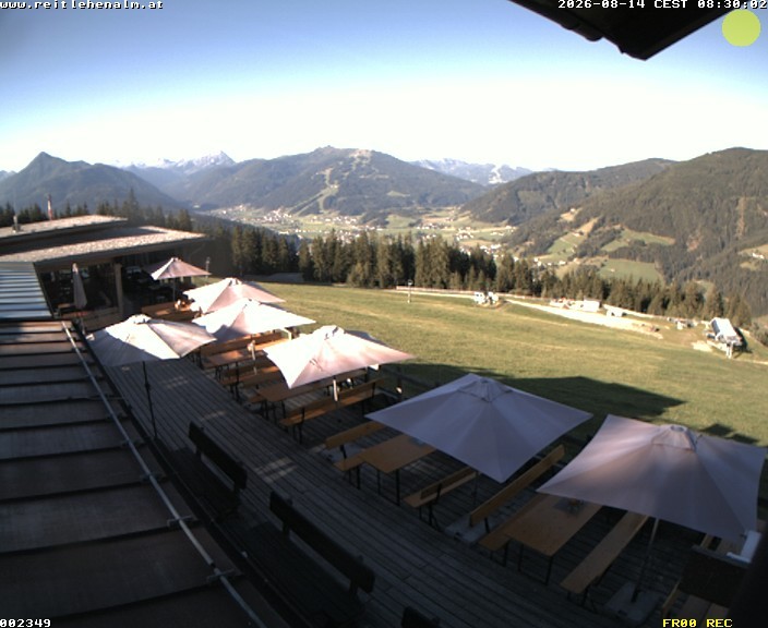 Archived image Webcam mountain restaurant Reitlehen Alm, Monte Popolo in Eben/Pongau