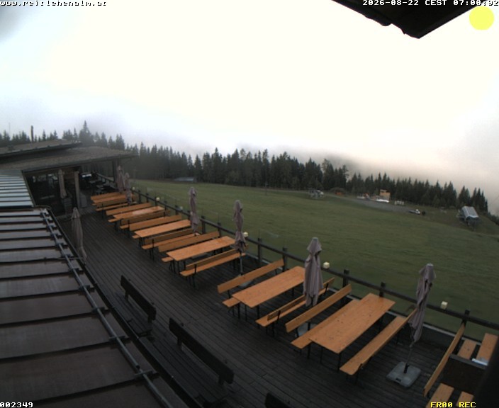 Archived image Webcam mountain restaurant Reitlehen Alm, Monte Popolo in Eben/Pongau
