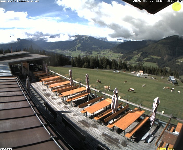 Archived image Webcam mountain restaurant Reitlehen Alm, Monte Popolo in Eben/Pongau