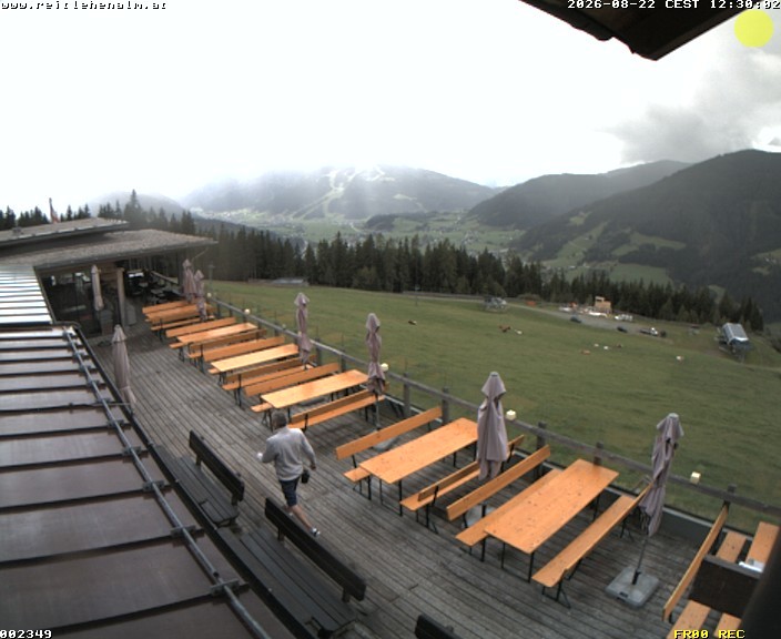 Archived image Webcam mountain restaurant Reitlehen Alm, Monte Popolo in Eben/Pongau