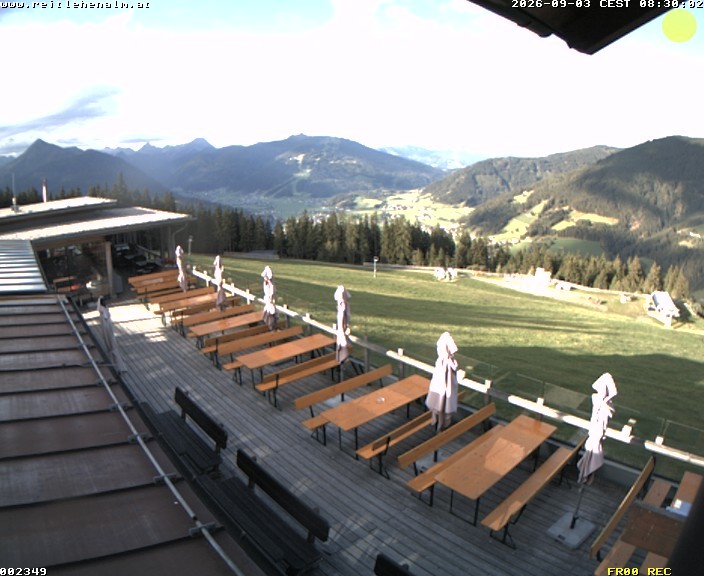 Archived image Webcam mountain restaurant Reitlehen Alm, Monte Popolo in Eben/Pongau