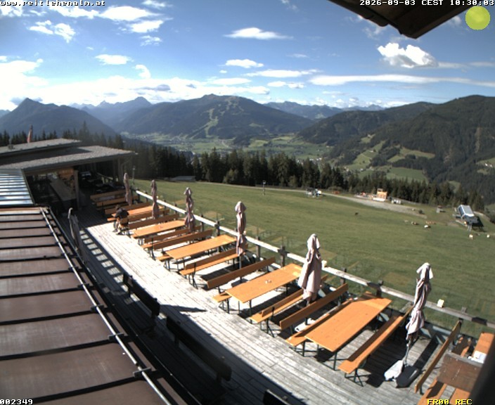Archived image Webcam mountain restaurant Reitlehen Alm, Monte Popolo in Eben/Pongau