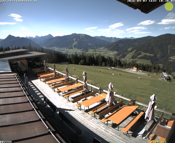 Archived image Webcam mountain restaurant Reitlehen Alm, Monte Popolo in Eben/Pongau