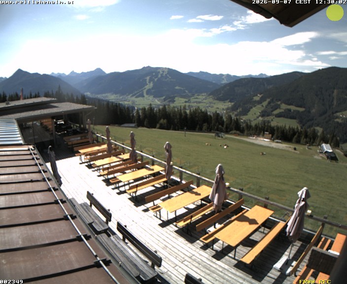 Archived image Webcam mountain restaurant Reitlehen Alm, Monte Popolo in Eben/Pongau