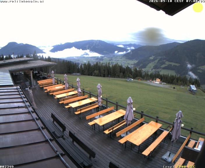 Archived image Webcam mountain restaurant Reitlehen Alm, Monte Popolo in Eben/Pongau