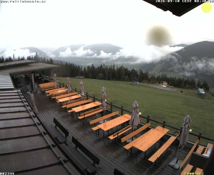 Archived image Webcam mountain restaurant Reitlehen Alm, Monte Popolo in Eben/Pongau