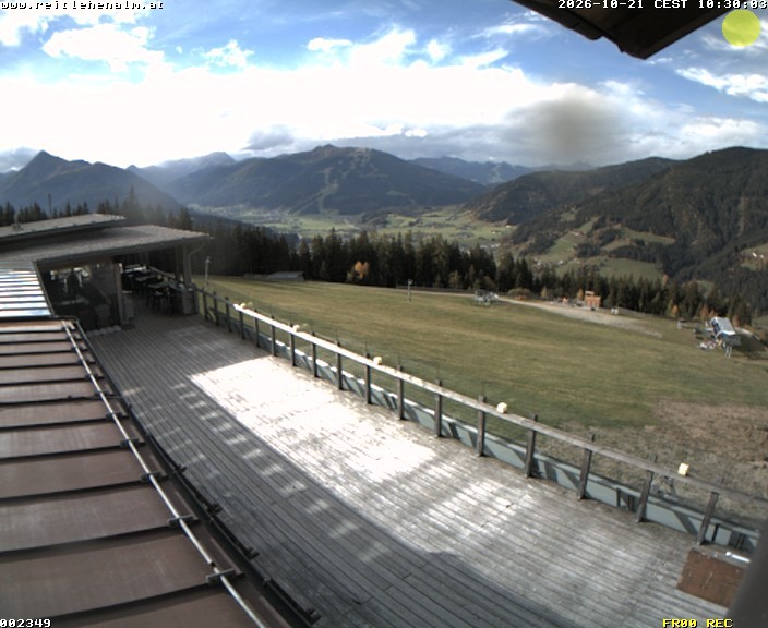 Archived image Webcam mountain restaurant Reitlehen Alm, Monte Popolo in Eben/Pongau