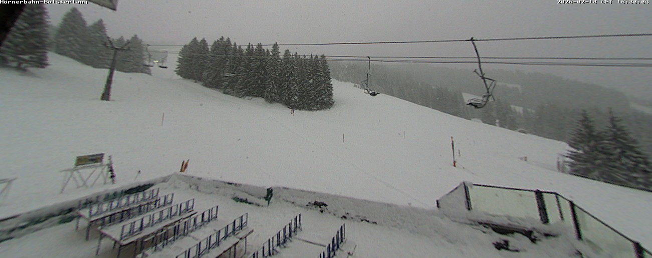 Archiv Foto Webcam Mittelstation Hörnerbahn - Hexen-Stadl