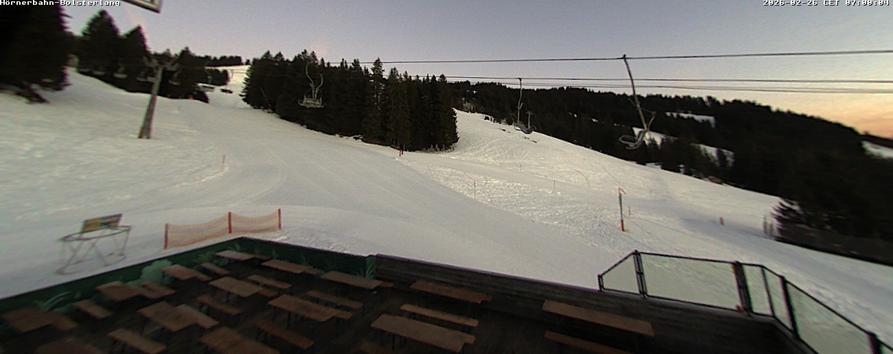 Archived image Webcam Middle station Hörnerbahn - Hexen-Stadl