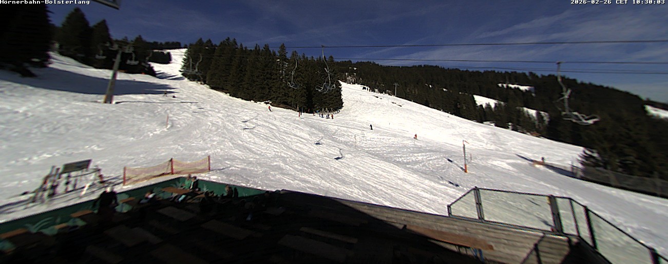 Archived image Webcam Middle station Hörnerbahn - Hexen-Stadl