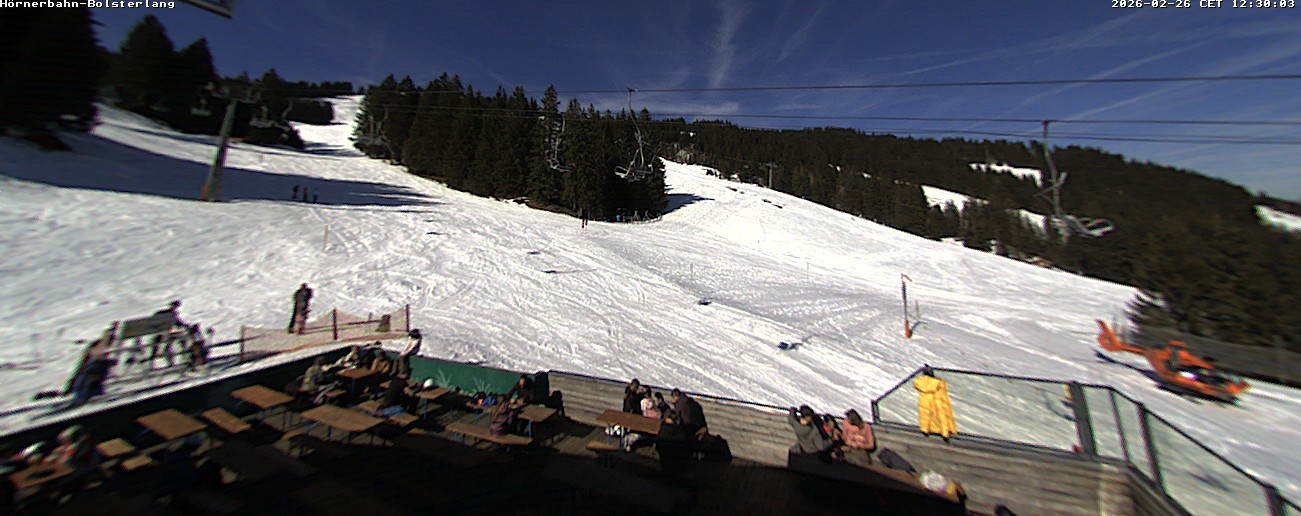 Archived image Webcam Middle station Hörnerbahn - Hexen-Stadl