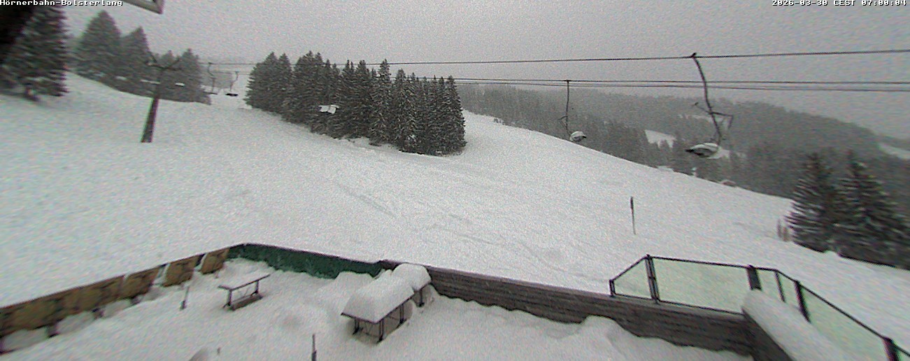 Archiv Foto Webcam Mittelstation Hörnerbahn - Hexen-Stadl