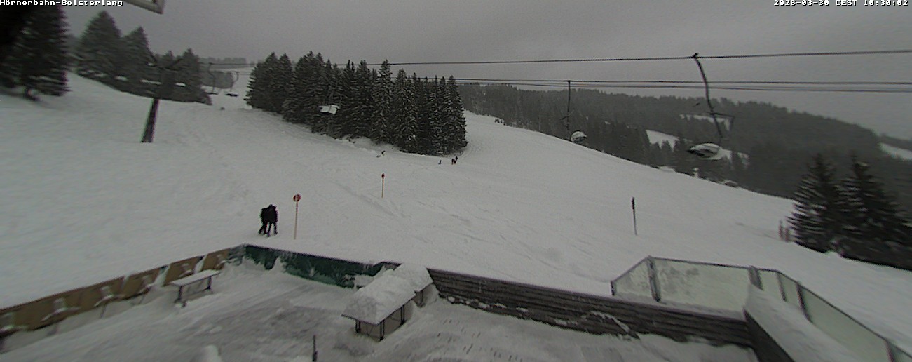 Archiv Foto Webcam Mittelstation Hörnerbahn - Hexen-Stadl