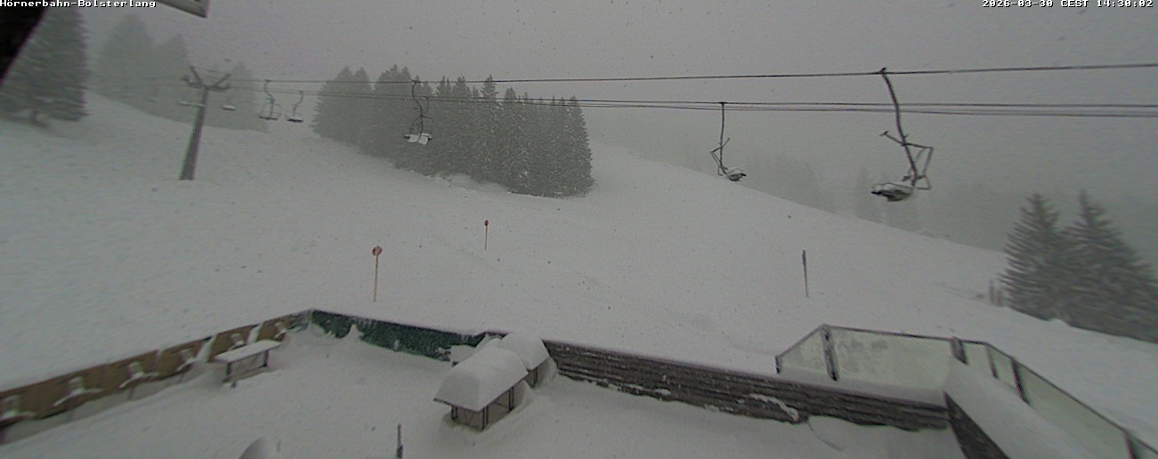 Archiv Foto Webcam Mittelstation Hörnerbahn - Hexen-Stadl