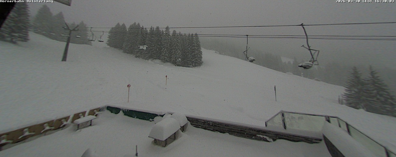 Archiv Foto Webcam Mittelstation Hörnerbahn - Hexen-Stadl