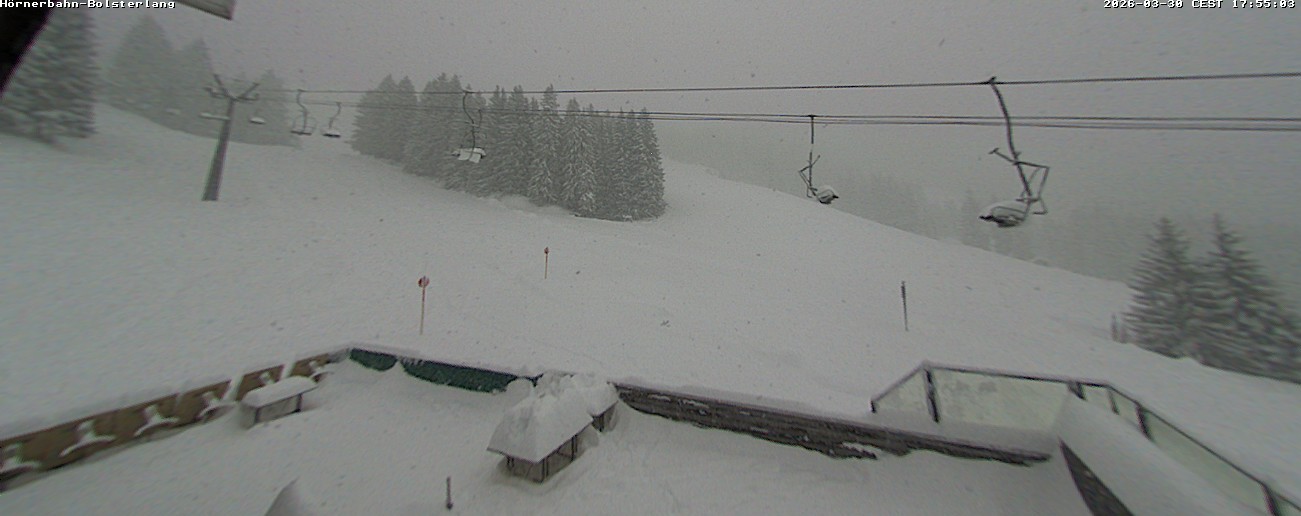 Archiv Foto Webcam Mittelstation Hörnerbahn - Hexen-Stadl