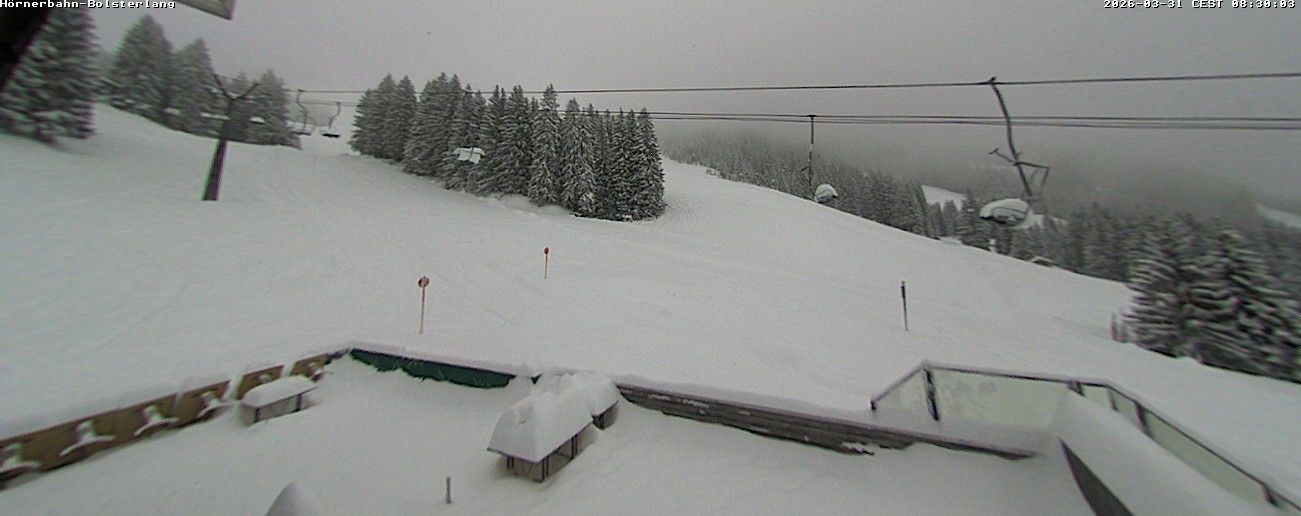 Archiv Foto Webcam Mittelstation Hörnerbahn - Hexen-Stadl