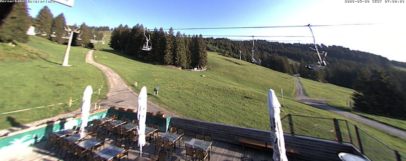Archived image Webcam Middle station Hörnerbahn - Hexen-Stadl