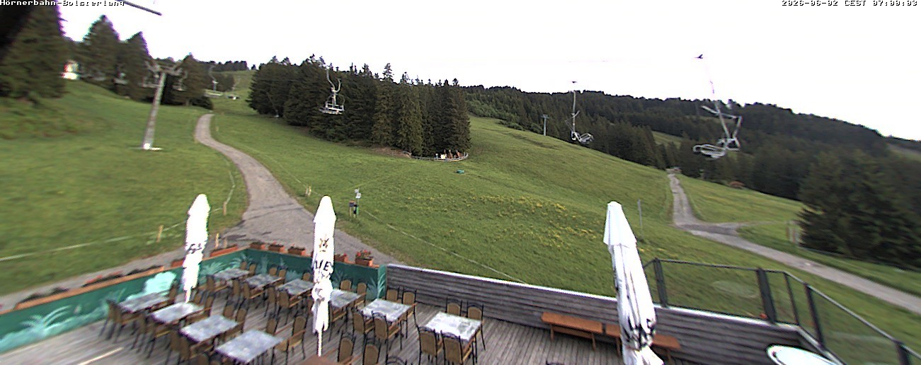 Archiv Foto Webcam Mittelstation Hörnerbahn - Hexen-Stadl